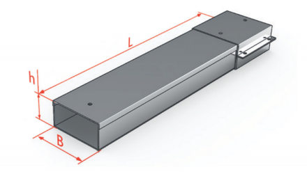 Короб кабельный СП 200х100 1 мм длина секции 3 м