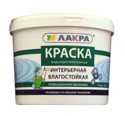 Краска ЛАКРА интерьерная акрил. влагост. (повыш. бел.), 14кг